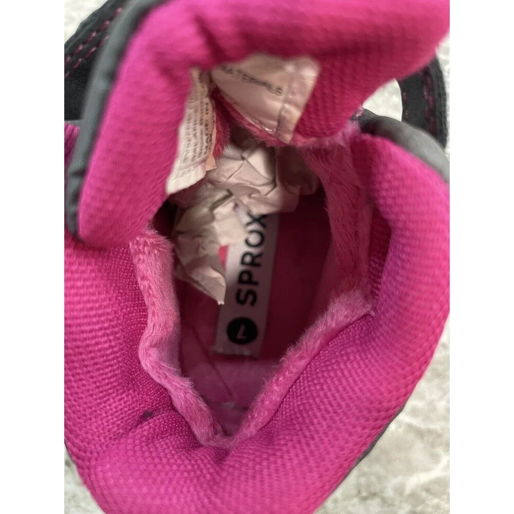 Sprox Girls Flexible Winter Boots Size 7M Grey & Pink New With Tags